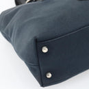 SAINT LAURENT Kahala Tote Bag Canvas Black Silver 135485 Auth BA14685A-11