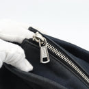 SAINT LAURENT Kahala Tote Bag Canvas Black Silver 135485 Auth BA14685A-14