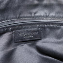 SAINT LAURENT Kahala Tote Bag Canvas Black Silver 135485 Auth BA14685A-15