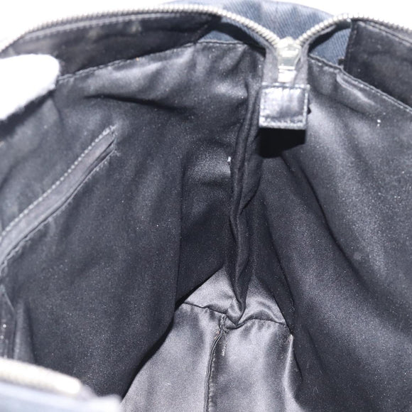 SAINT LAURENT Kahala Tote Bag Canvas Black Silver 135485 Auth BA14685A