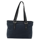 SAINT LAURENT Kahala Tote Bag Canvas Black Silver 135485 Auth BA14685A-3