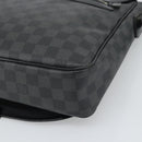 LOUIS VUITTON Damier Grafitte Daniel MM Shoulder Bag N58029 LV Auth BA14689-15