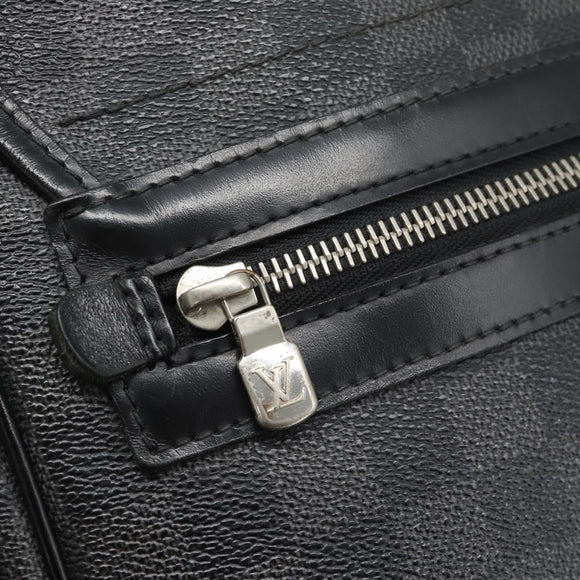 LOUIS VUITTON Damier Grafitte Daniel MM Shoulder Bag N58029 LV Auth BA14689