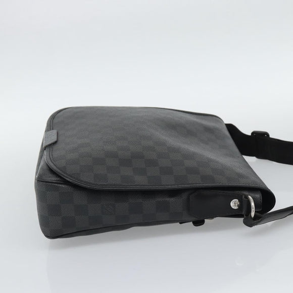 LOUIS VUITTON Damier Grafitte Daniel MM Shoulder Bag N58029 LV Auth BA14689