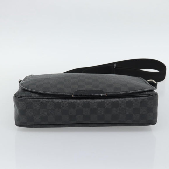 LOUIS VUITTON Damier Grafitte Daniel MM Shoulder Bag N58029 LV Auth BA14689