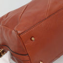 Chloe Elsie Hand Bag Leather 2way Brown Gold Auth BA1469-17