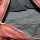 Chloe Elsie Hand Bag Leather 2way Brown Gold Auth BA1469-11