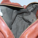 Chloe Elsie Hand Bag Leather 2way Brown Gold Auth BA1469-19