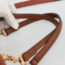 Chloe Elsie Hand Bag Leather 2way Brown Gold Auth BA1469-8