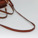 Chloe Elsie Hand Bag Leather 2way Brown Gold Auth BA1469-9
