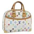 LOUIS VUITTON Monogram Multicolor Trouville Hand Bag White M92663 Auth BA14691A-1