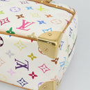 LOUIS VUITTON Monogram Multicolor Trouville Hand Bag White M92663 Auth BA14691A-9