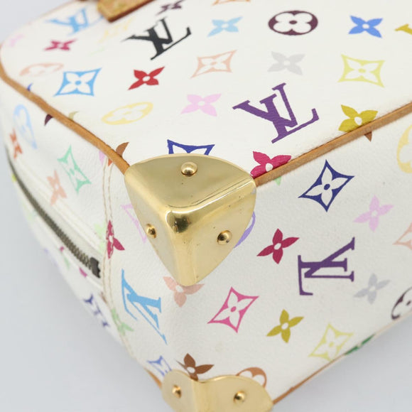 LOUIS VUITTON Monogram Multicolor Trouville Hand Bag White M92663 Auth BA14691A