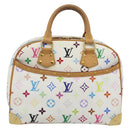 LOUIS VUITTON Monogram Multicolor Trouville Hand Bag White M92663 Auth BA14691A-13