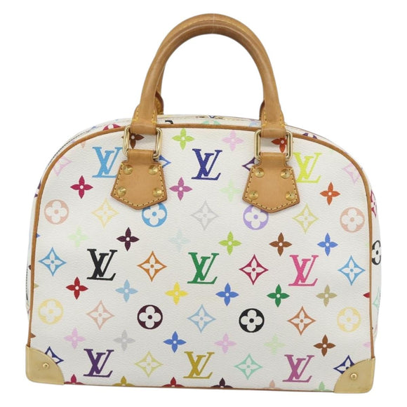 LOUIS VUITTON Monogram Multicolor Trouville Hand Bag White M92663 Auth BA14691A