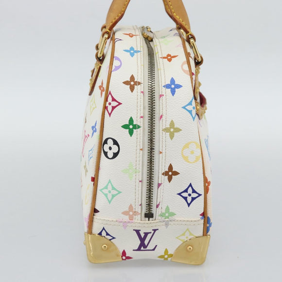 LOUIS VUITTON Monogram Multicolor Trouville Hand Bag White M92663 Auth BA14691A