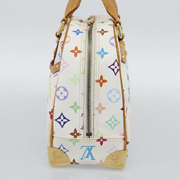 LOUIS VUITTON Monogram Multicolor Trouville Hand Bag White M92663 Auth BA14691A