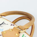 LOUIS VUITTON Monogram Multicolor Trouville Hand Bag White M92663 Auth BA14691A-8