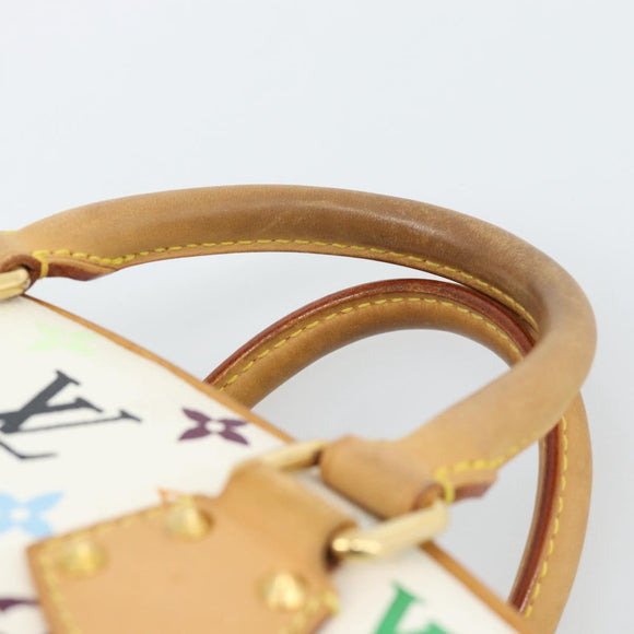 LOUIS VUITTON Monogram Multicolor Trouville Hand Bag White M92663 Auth BA14691A