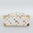 LOUIS VUITTON Monogram Multicolor Trouville Hand Bag White M92663 Auth BA14691A-5