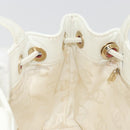 CHANEL Tote Bag Caviar Skin White Brown CC Auth BA14692-22