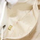 CHANEL Tote Bag Caviar Skin White Brown CC Auth BA14692-24