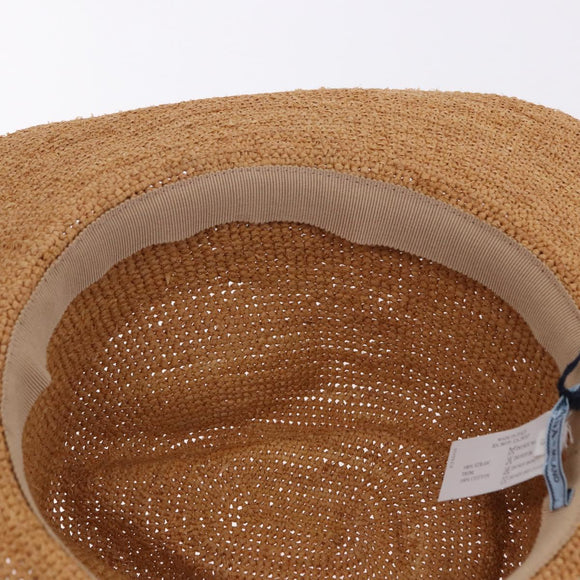 PRADA Hat Straw Brown Auth BA14694M