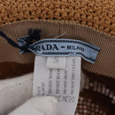 PRADA Hat Straw Brown Auth BA14694M-11
