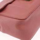 Chloe Elsie Chain Shoulder Bag Leather Pink Gold Tone Auth BA14696A-9