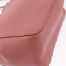 Chloe Elsie Chain Shoulder Bag Leather Pink Gold Tone Auth BA14696A-15
