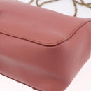 Chloe Elsie Chain Shoulder Bag Leather Pink Gold Tone Auth BA14696A-16