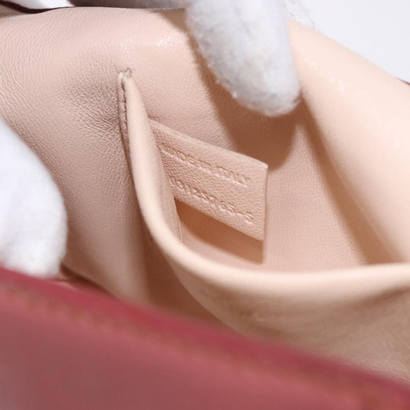 Chloe Elsie Chain Shoulder Bag Leather Pink Gold Tone Auth BA14696A