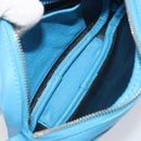 BALENCIAGA Every Day Shoulder Bag Leather Light Blue Silver 489809 Auth BA14697A-18