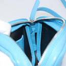 BALENCIAGA Every Day Shoulder Bag Leather Light Blue Silver 489809 Auth BA14697A-19