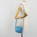 BALENCIAGA Every Day Shoulder Bag Leather Light Blue Silver 489809 Auth BA14697A-24