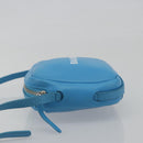 BALENCIAGA Every Day Shoulder Bag Leather Light Blue Silver 489809 Auth BA14697A-5
