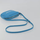 BALENCIAGA Every Day Shoulder Bag Leather Light Blue Silver 489809 Auth BA14697A-7