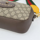 GUCCI GG Supreme Web Sherry Line Neo Vintage PVC Beige Gold 476466 Auth BA14698-10