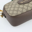 GUCCI GG Supreme Web Sherry Line Neo Vintage PVC Beige Gold 476466 Auth BA14698-11
