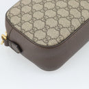 GUCCI GG Supreme Web Sherry Line Neo Vintage PVC Beige Gold 476466 Auth BA14698-13