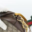 GUCCI GG Supreme Web Sherry Line Neo Vintage PVC Beige Gold 476466 Auth BA14698-14