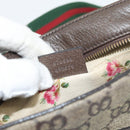 GUCCI GG Supreme Web Sherry Line Neo Vintage PVC Beige Gold 476466 Auth BA14698-20