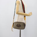 GUCCI GG Supreme Web Sherry Line Neo Vintage PVC Beige Gold 476466 Auth BA14698-21