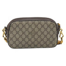 GUCCI GG Supreme Web Sherry Line Neo Vintage PVC Beige Gold 476466 Auth BA14698-3