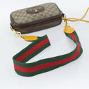 GUCCI GG Supreme Web Sherry Line Neo Vintage PVC Beige Gold 476466 Auth BA14698-7