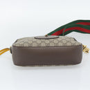GUCCI GG Supreme Web Sherry Line Neo Vintage PVC Beige Gold 476466 Auth BA14698-9