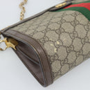 GUCCI GG Supreme Web Sherry Ophidia Chain Shoulder Bag PVC 503877 Auth BA14699-11