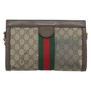 GUCCI GG Supreme Web Sherry Ophidia Chain Shoulder Bag PVC 503877 Auth BA14699-3
