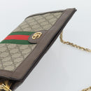 GUCCI GG Supreme Web Sherry Ophidia Chain Shoulder Bag PVC 503877 Auth BA14699-6