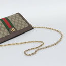 GUCCI GG Supreme Web Sherry Ophidia Chain Shoulder Bag PVC 503877 Auth BA14699-7